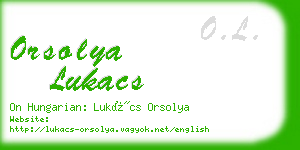 orsolya lukacs business card